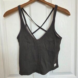 Vuori Women's Crop Bra Top Olive Green Size Small